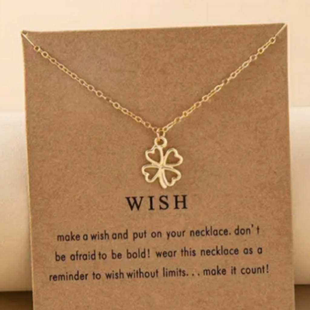 Gold Four Leaf Clover Necklace